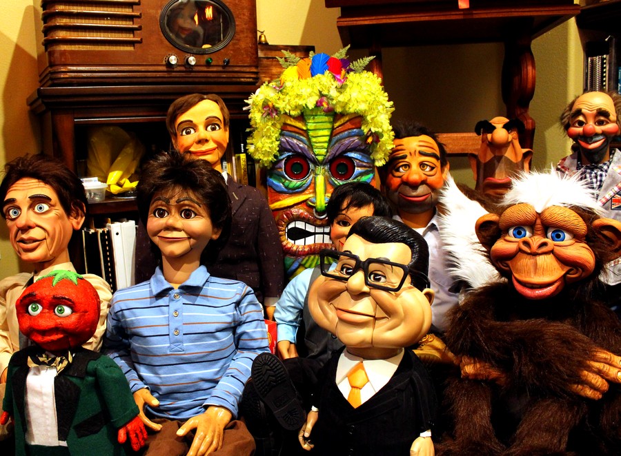 Ventriloquial figures from Jimmy Vee's collection