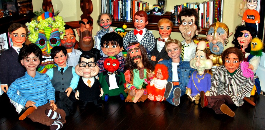 Ventriloquial figures from Jimmy Vee's collection